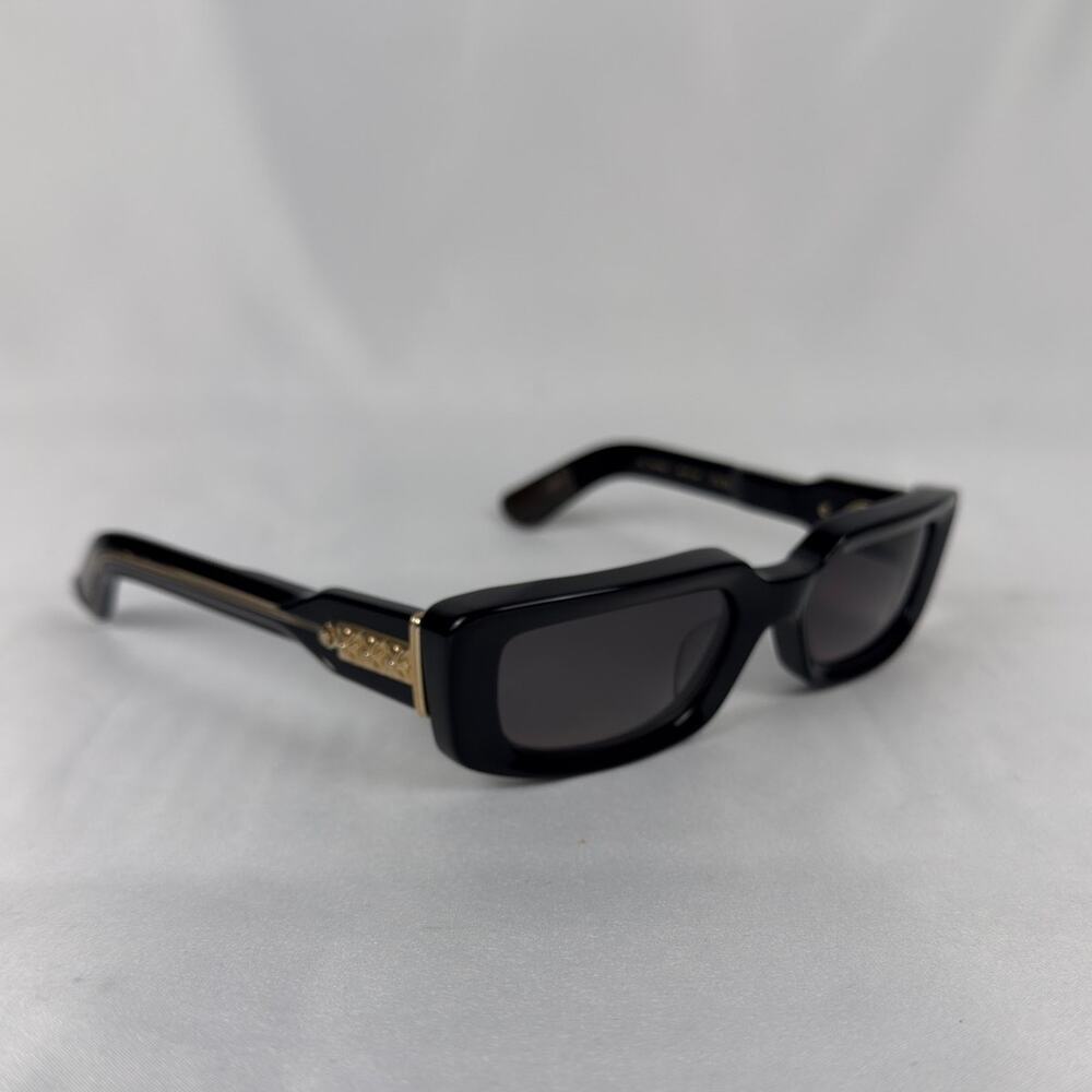 Chrome Hearts Zelda Sunglasses Black Acetate 18K Gold Plated BK-18KGP w Case